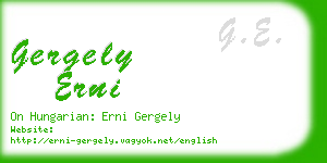 gergely erni business card